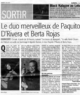 Huellas - Prensa, Martinica